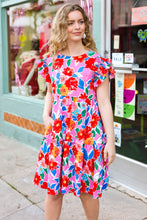 Load image into Gallery viewer, Love Found Pink Floral Smocked Ruffle Sleeve Tiered Dress
