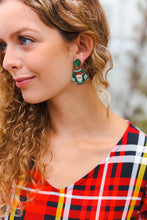 Load image into Gallery viewer, Green Christmas Sweater Acrylic Dangle Earrings
