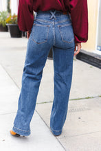 Load image into Gallery viewer, Judy Blue High Rise Double Button Crisscross Detail Wide Leg Jeans
