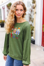 Load image into Gallery viewer, Be Merry Forest Green Nutcracker Sequin Hacci Top
