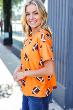 Load image into Gallery viewer, Game Day Orange Football Print Knit Top
