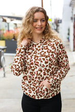 Load image into Gallery viewer, Easy Living Brown &amp; Blush Animal Print Hoodie
