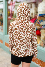 Load image into Gallery viewer, Easy Living Brown &amp; Blush Animal Print Hoodie
