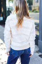 Load image into Gallery viewer, Everyday Cream Pom Pom Button Down Cardigan
