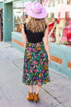 Load image into Gallery viewer, Lead The Way Black Multicolor Floral Lace Fit &amp; Flare Lined Dress
