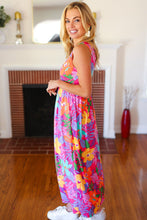 Load image into Gallery viewer, Diva Dreams Multicolor Tropical Floral Fit &amp; Flare Maxi Dress
