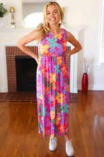 Load image into Gallery viewer, Diva Dreams Multicolor Tropical Floral Fit &amp; Flare Maxi Dress
