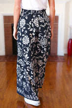 Load image into Gallery viewer, You Got This Navy Paisley Floral Smocked Waist Palazzo Pants
