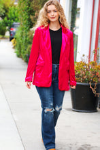 Load image into Gallery viewer, Dazzling Magenta Velvet Lapel Blazer
