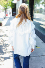 Load image into Gallery viewer, Beautiful You Ivory Fringe Detail Knit Cardigan
