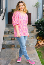 Load image into Gallery viewer, Making Moves Peach &amp; Pink Floral Peplum Woven Top
