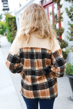 Load image into Gallery viewer, Adorable Taupe Corduroy &amp; Plaid Sherpa Button Jacket
