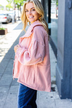 Load image into Gallery viewer, Beautiful You Blush Cinched Waist Zip Up Fleece Jacket
