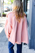 Load image into Gallery viewer, Beautiful You Blush Cinched Waist Zip Up Fleece Jacket
