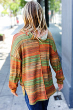 Load image into Gallery viewer, Under Your Spell Orange &amp; Green Space Dye Thermal Hoodie
