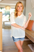 Load image into Gallery viewer, Can&#39;t Look Away Oatmeal Crochet Collared Top
