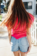 Load image into Gallery viewer, Be Bold Solid Fuchsia Shirred Puff Sleeve Sweater Top
