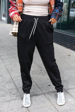 Load image into Gallery viewer, Black Scuba Knit Front Seam Sweatpants
