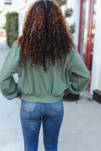 Load image into Gallery viewer, Weekend Ready Green Boyfriend Button Down Cropped Jacket
