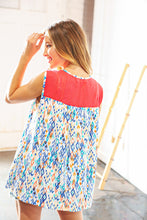 Load image into Gallery viewer, Coral Jacquard Lace Ethnic Print Tank Top
