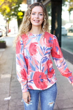 Load image into Gallery viewer, On My Heart Blush Floral Brushed Hacci Sweater Top
