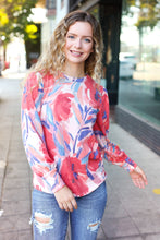 Load image into Gallery viewer, On My Heart Blush Floral Brushed Hacci Sweater Top
