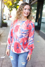 Load image into Gallery viewer, On My Heart Blush Floral Brushed Hacci Sweater Top
