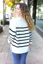 Load image into Gallery viewer, Stand Out Ivory Striped Oversized Knit Sweater
