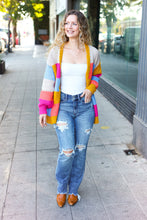 Load image into Gallery viewer, Spread Joy Multicolor Chunky Knit Color Block Patchwork Cardigan
