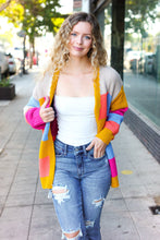 Load image into Gallery viewer, Spread Joy Multicolor Chunky Knit Color Block Patchwork Cardigan
