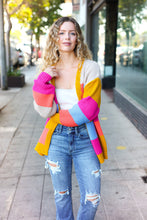 Load image into Gallery viewer, Spread Joy Multicolor Chunky Knit Color Block Patchwork Cardigan
