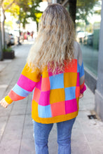 Load image into Gallery viewer, Spread Joy Multicolor Chunky Knit Color Block Patchwork Cardigan
