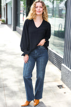 Load image into Gallery viewer, Hello Beautiful Black Smocked Bubble Sleeve Woven Top
