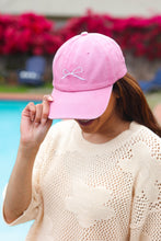 Load image into Gallery viewer, Pink Embroidered Bow Baseball Cap
