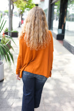 Load image into Gallery viewer, Rust Hacci Dolman Pocketed Sweater Top
