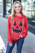 Load image into Gallery viewer, Halloween Jack-O-Lantern Terry Thumb Hole Double Hoodie
