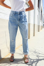 Load image into Gallery viewer, Judy Blue High-Rise Boyfriend Cuffed Hem Star Pocket Jeans
