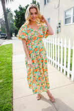 Load image into Gallery viewer, Hello Beautiful Sage Elastic V Neck Tiered Daisy Floral Maxi Dress
