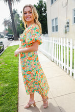 Load image into Gallery viewer, Hello Beautiful Sage Elastic V Neck Tiered Daisy Floral Maxi Dress
