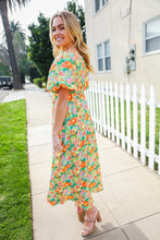 Load image into Gallery viewer, Hello Beautiful Sage Elastic V Neck Tiered Daisy Floral Maxi Dress
