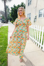 Load image into Gallery viewer, Hello Beautiful Sage Elastic V Neck Tiered Daisy Floral Maxi Dress
