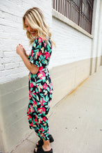 Load image into Gallery viewer, Spring Vibes Tropical Floral Ruffle Sleeve Wide Leg Jumpsuit
