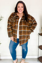 Load image into Gallery viewer, Put Together Rust Plaid &amp; Animal Print Button Down Jacket
