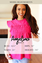 Load image into Gallery viewer, Be Bold Solid Fuchsia Shirred Puff Sleeve Sweater Top
