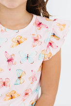 Load image into Gallery viewer, Butterfly Kisses Ruffle Tee
