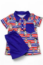 Load image into Gallery viewer, Bluey Patriotic Short Set
