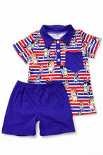Load image into Gallery viewer, Bluey Patriotic Short Set
