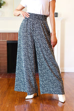 Load image into Gallery viewer, Let&#39;s Meet Up Black Animal Print Smocked Waist Palazzo Pants
