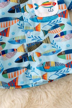 Load image into Gallery viewer, Boys Button Up Fish Printed Shirt
