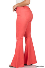 Load image into Gallery viewer, All You Need Coral High Waist Flare Leg Denim Jeans

